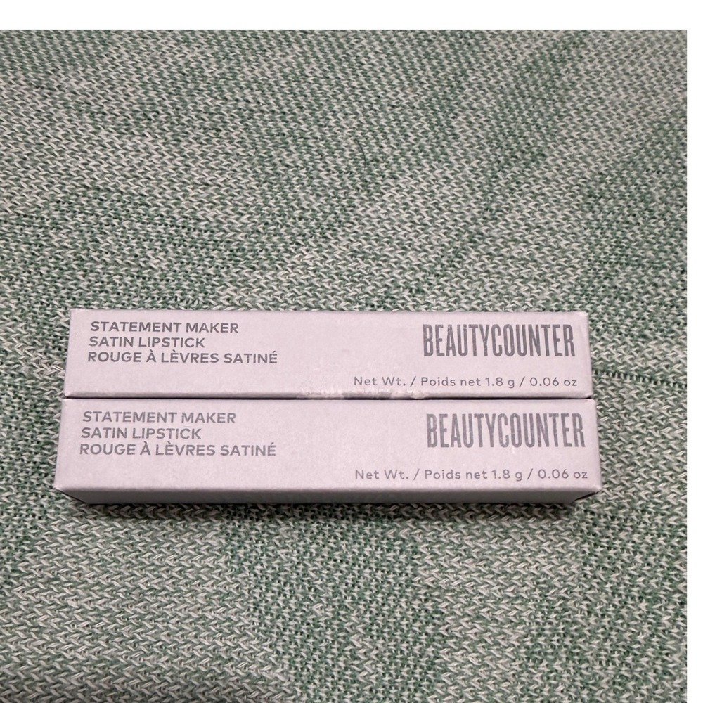 Beautycounter‎ Statement Maker Satin Lipstick Electric 1.8g Lot of 2 New in Box